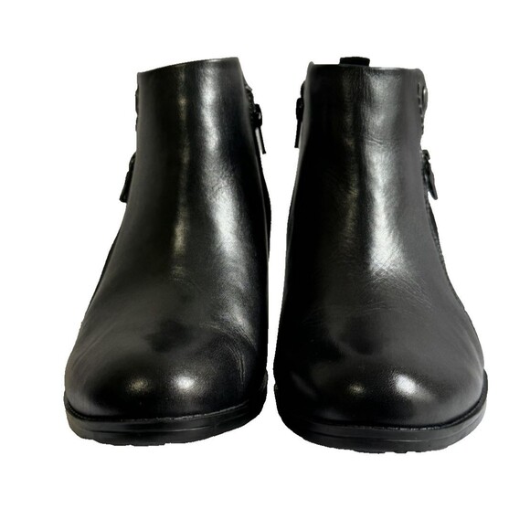 Earth Women’s Conway Maple Black Leather Multi-Zip Ankle Boots Sz 9M - Picture 6 of 12